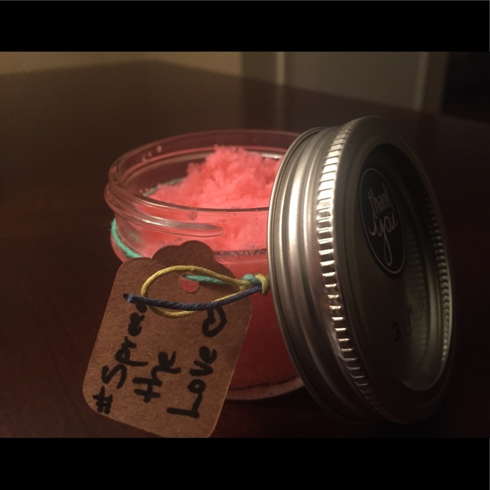 Watermelon lip scrub